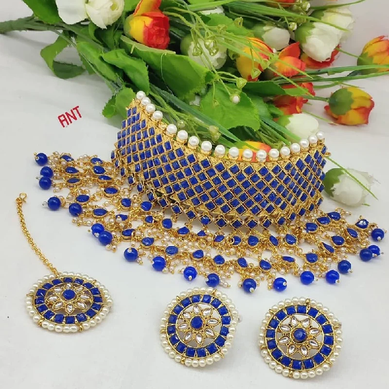 Fashion-Forward Jewelry At Incredible Prices Lucentarts Jewellery Gold Plated Beads And Pota Stone Necklace Set Fashion-Forward Jewelry At Incredible Prices Lucentarts Jewellery Gold Plated Beads And Pota Stone Necklace Set