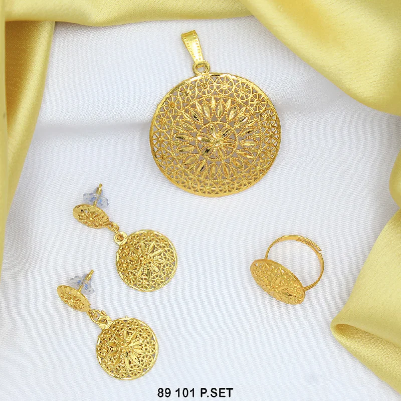Elevate Your Outfit With Discounted Statement Jewelry Mahavir Gold Plated Combo Set