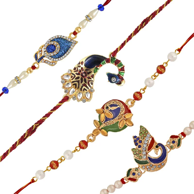 Exclusive Jewelry Sale Event – Shop Now Mahi Combo of Peacock and Peacock Feather Rakhis for Men (RCO1105373M)