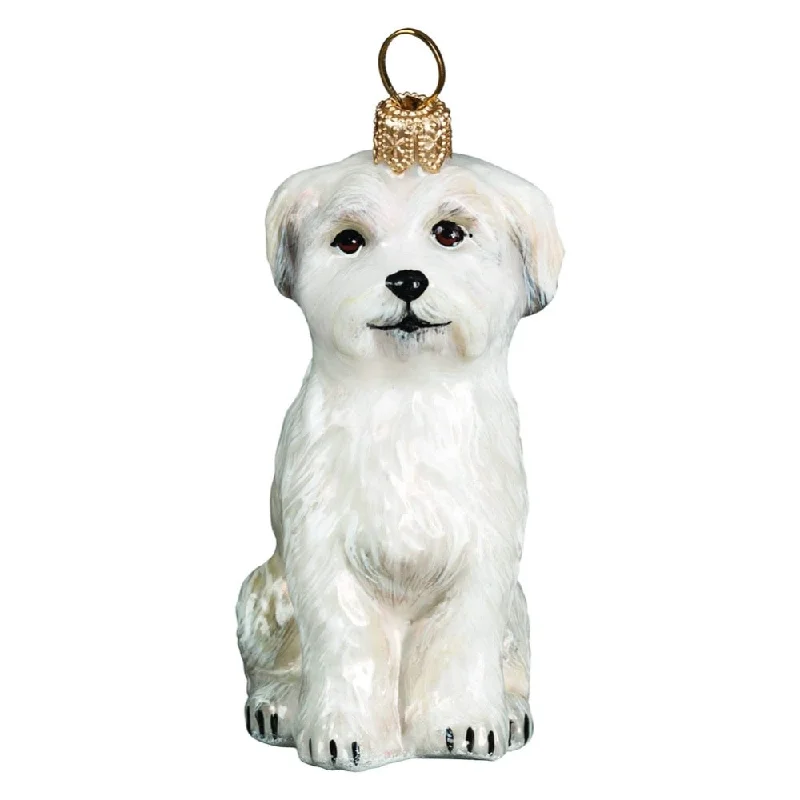 Romantic Heart-Shaped Jewelry For Special Gifts Maltese Puppy Ornament