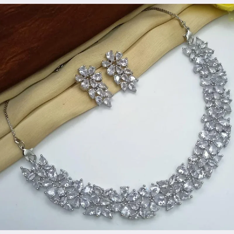 Grab Exquisite Jewelry At The Lowest Prices Manisha Jewellery American Diamond Necklace Set