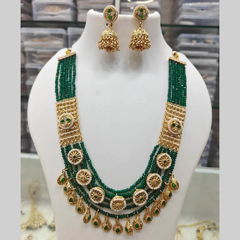 Classic And Modern Jewelry Styles On Sale Manisha Jewellery Gold Plated Pota Stone And Pearls Long Necklace Set Classic And Modern Jewelry Styles On Sale Manisha Jewellery Gold Plated Pota Stone And Pearls Long Necklace Set