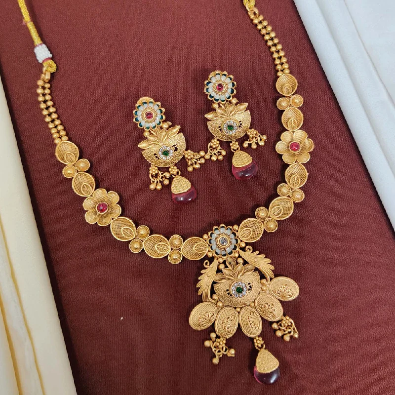 Upgrade Your Jewelry Collection For Less Manisha Jewellery Gold Plated Pota Stone Necklace Set Upgrade Your Jewelry Collection For Less Manisha Jewellery Gold Plated Pota Stone Necklace Set