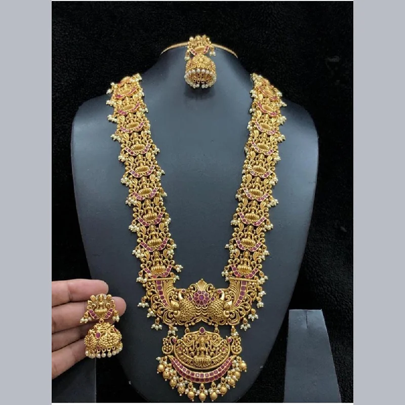 Everyday Jewelry Essentials Now On Sale Manisha Jewellery Gold Plated Temple Long Necklace Set Everyday Jewelry Essentials Now On Sale Manisha Jewellery Gold Plated Temple Long Necklace Set