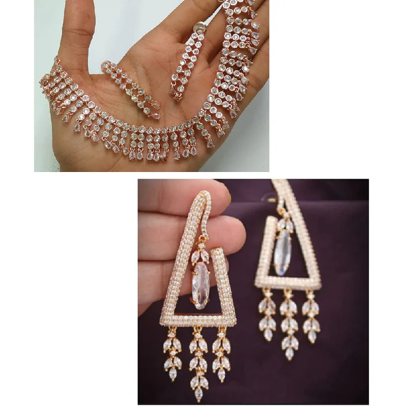 Affordable Luxury Jewelry For Every Occasion Manisha Jewellery Rose Gold Plated Combo Set Affordable Luxury Jewelry For Every Occasion Manisha Jewellery Rose Gold Plated Combo Set