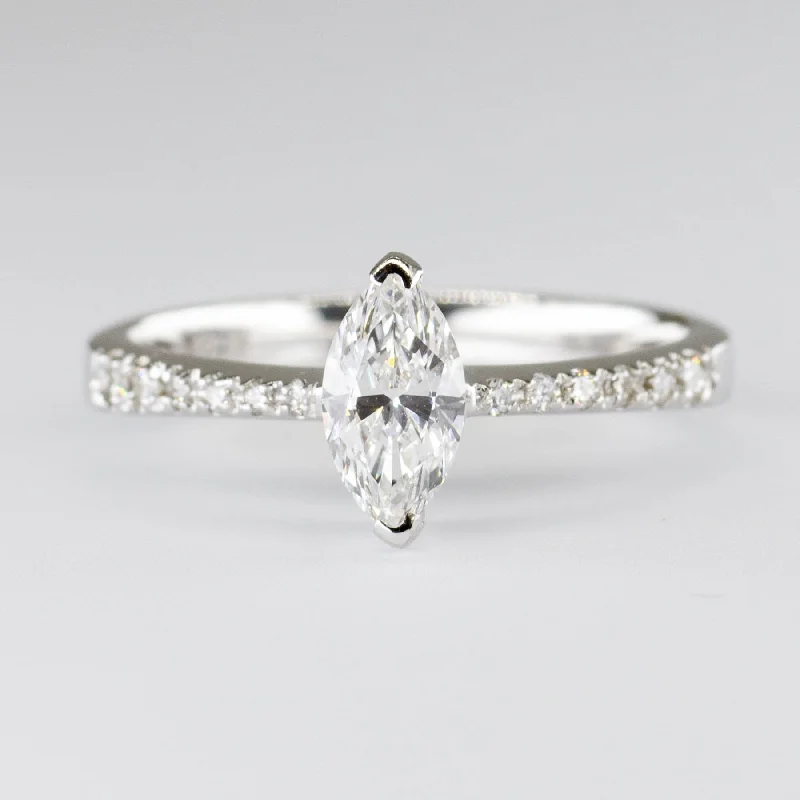 Elegant Jewelry Styles At Budget-Friendly Prices 18k Marquise Diamond Engagement Ring | 0.65ctw | SZ 6.5 |