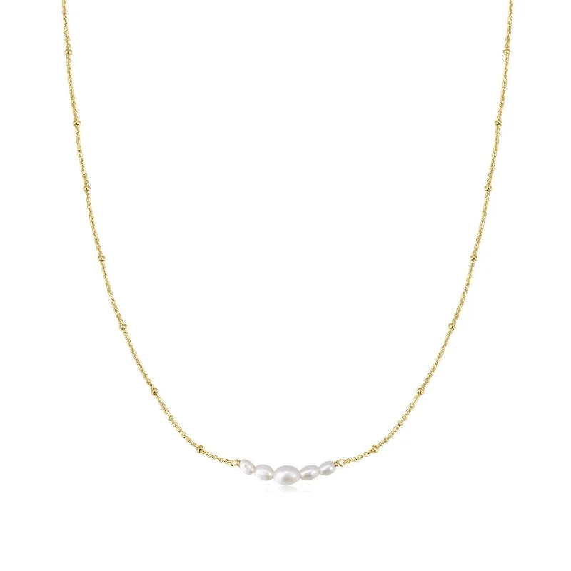 High-End Sparkle, Low-End Prices – Shop Now Micro Clustered Pearl & Bead Necklace