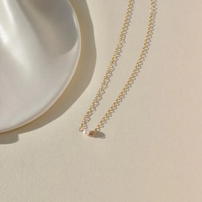 Trendy Minimalist Jewelry For Everyday Wear Mini Pearl Necklace