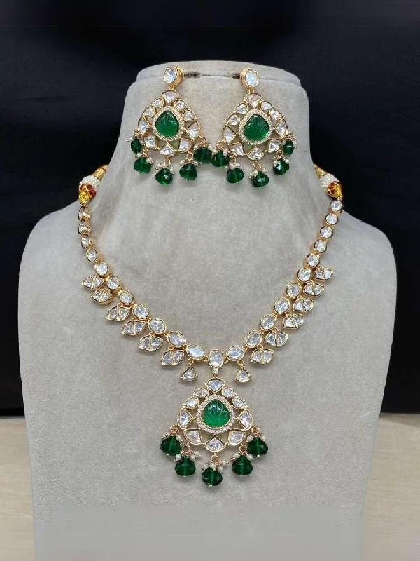 Timeless Jewelry At Special Discount Rates Moissanite Gold Plated Necklace Set