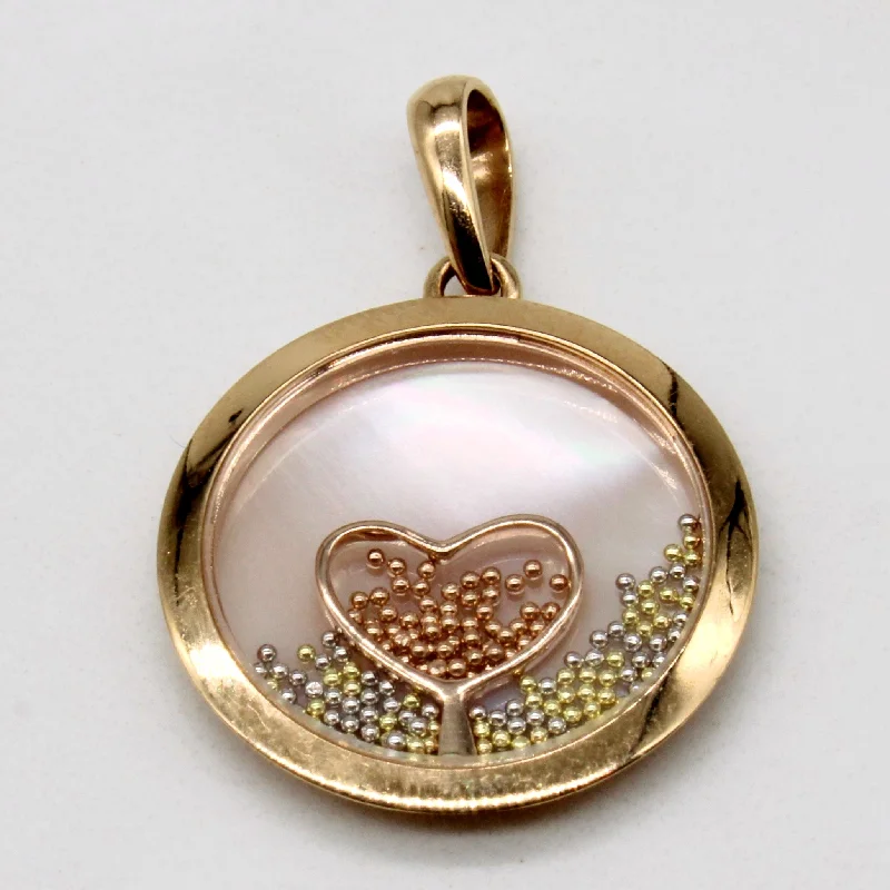Holiday Jewelry Sale – Perfect Gifts At The Best Prices Mother of Pearl Heart & Bead 18k Pendant | 2.00ct |