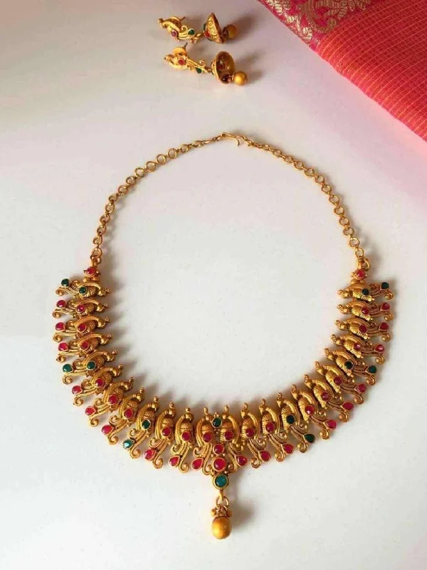Jewelry Flash Sale – Stylish Designs At Unbeatable Rates Multi Peacock Matt Necklace Jewelry Flash Sale – Stylish Designs At Unbeatable Rates Multi Peacock Matt Necklace