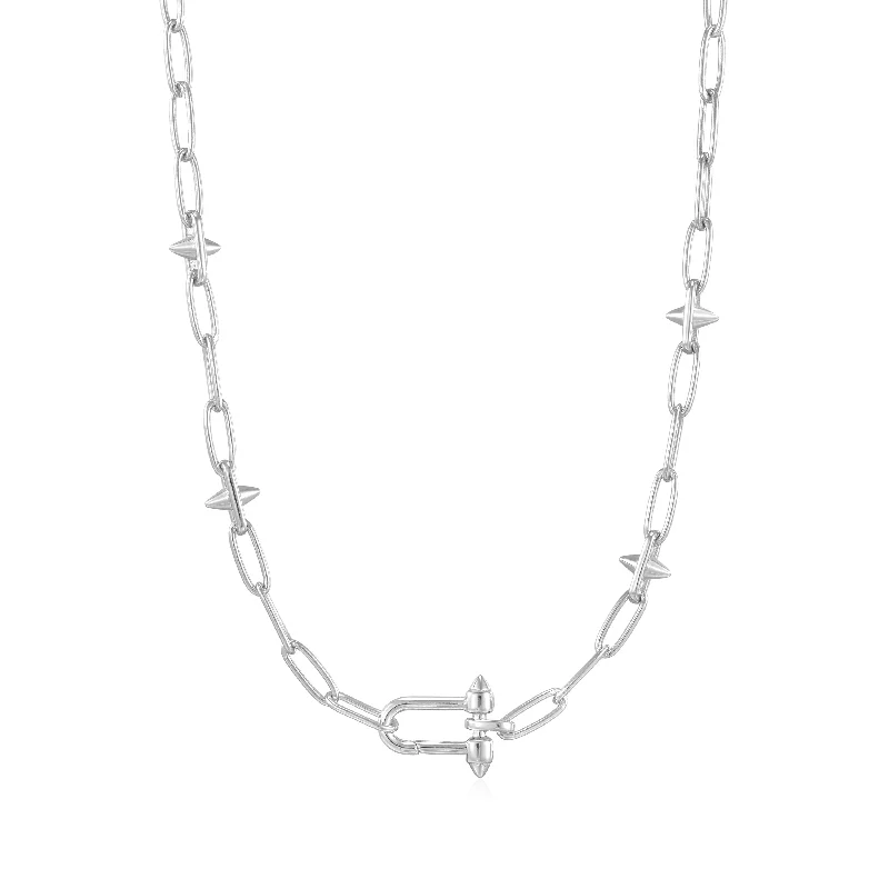 Shop High-Quality Jewelry At Jaw-Dropping Discounts Silver Stud Link Charm Necklace Shop High-Quality Jewelry At Jaw-Dropping Discounts Silver Stud Link Charm Necklace