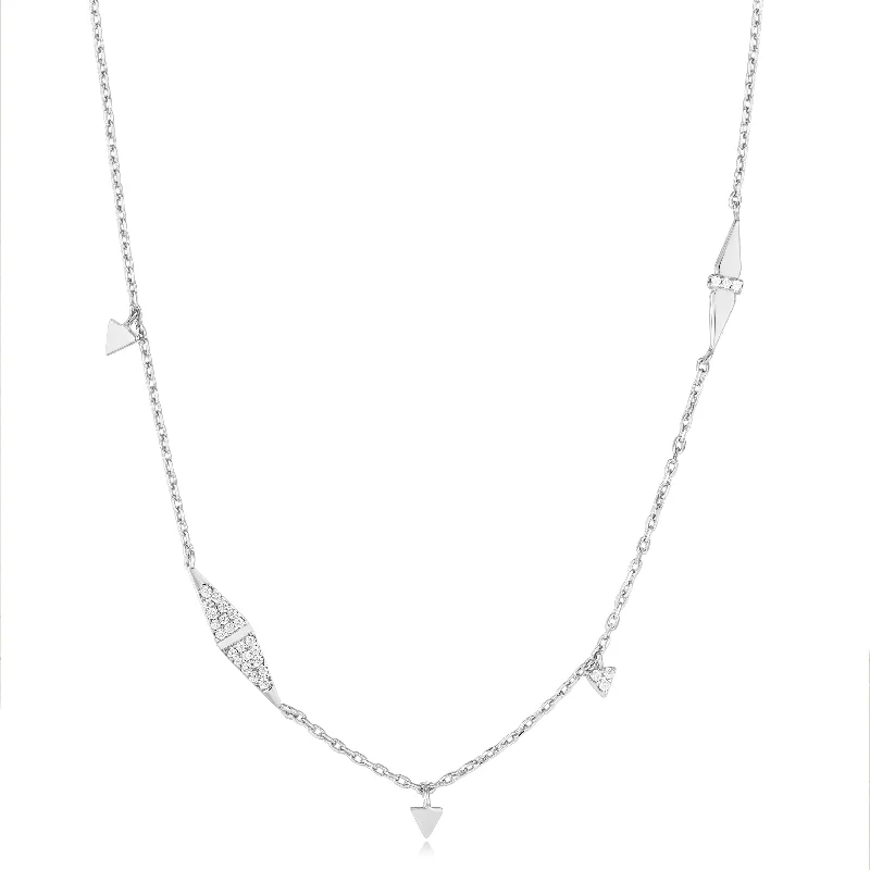 The Ultimate Jewelry Sale – Exclusive Styles At Great Prices Silver Geometric Sparkle Chain Necklace The Ultimate Jewelry Sale – Exclusive Styles At Great Prices Silver Geometric Sparkle Chain Necklace