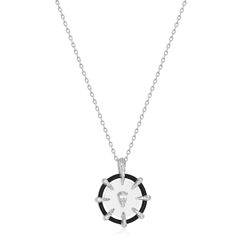 Must-Have Jewelry At Irresistible Discounts Silver Sparkle Point Medallion Necklace Must-Have Jewelry At Irresistible Discounts Silver Sparkle Point Medallion Necklace