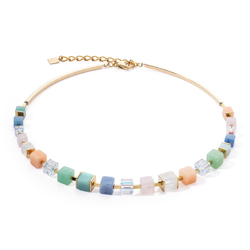Modern Statement Jewelry For Bold Styling Necklace Precious Statement Cubes multicolour-gentle Modern Statement Jewelry For Bold Styling Necklace Precious Statement Cubes multicolour-gentle
