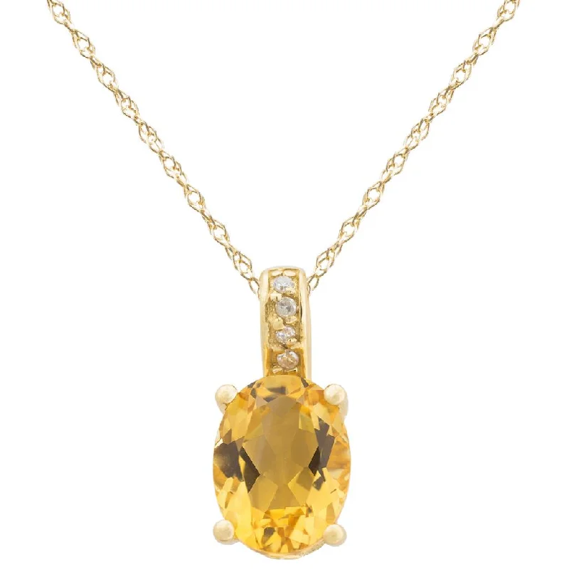 Discounted Jewelry For A Glamorous Look November Birthstone Pendant: 14K Yellow Gold Diamond And Oval Citrine Pendant Necklace Discounted Jewelry For A Glamorous Look November Birthstone Pendant: 14K Yellow Gold Diamond And Oval Citrine Pendant Necklace