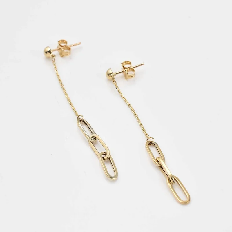 The Biggest Jewelry Sale Of The Year Is Here Paperlink Charm Earrings in 9K Gold