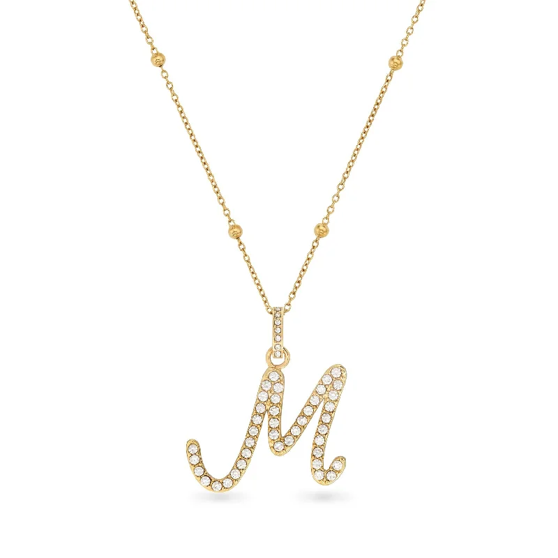 Don't Miss These Dazzling Jewelry Discounts Pavé Initial Necklace (Gold)