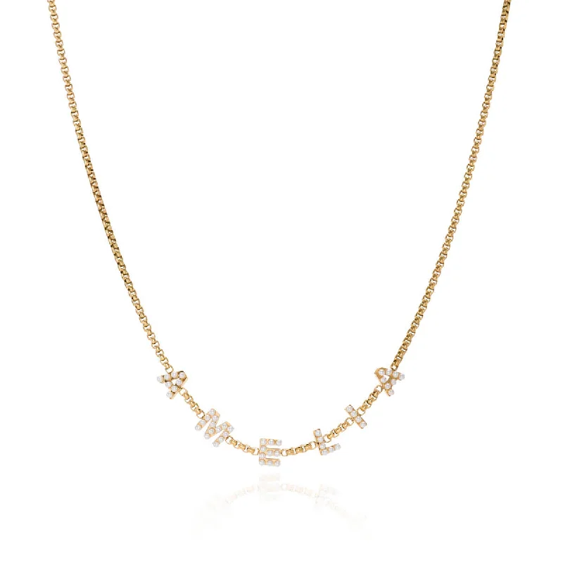 Huge Savings On Premium Jewelry Styles Pearl Custom Name Necklace (Gold)
