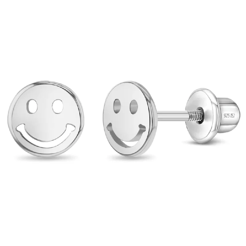 Your Dream Jewelry At Dream Prices – Shop Now Polished Smiley Face Girls Earrings