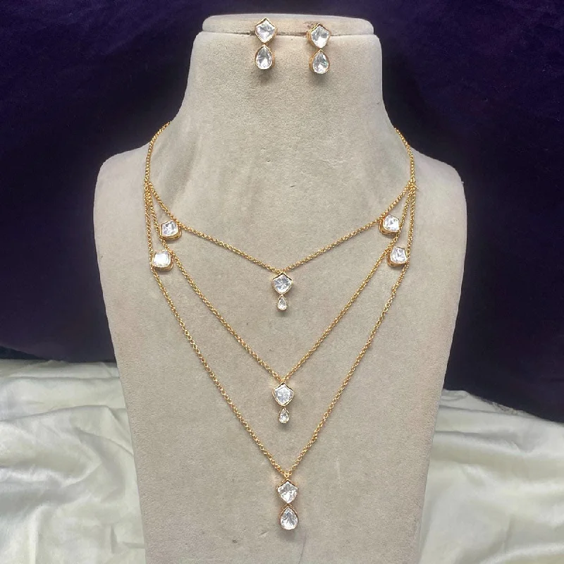 Exclusive Jewelry Sale Event – Shop Now Prime Kundan Jewellery Gold Plated Polki Kundan Multi Layer Long Necklace Set Exclusive Jewelry Sale Event – Shop Now Prime Kundan Jewellery Gold Plated Polki Kundan Multi Layer Long Necklace Set