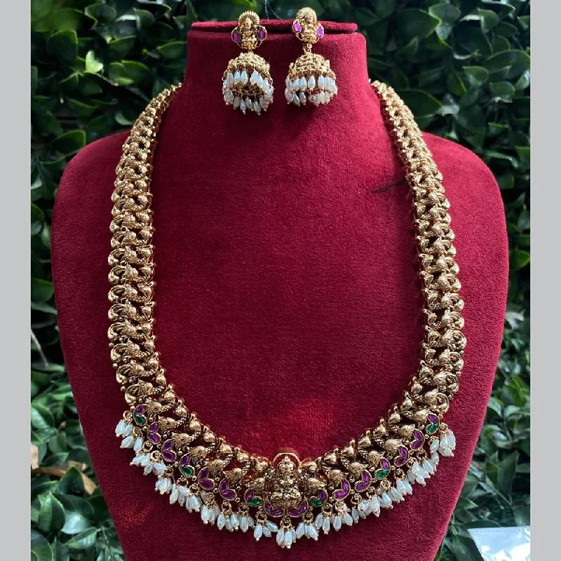 Get Your Favorite Jewelry At The Best Price Prime Kundan Jewellery Gold Plated Pota Stone And Temple Long Necklace Set Get Your Favorite Jewelry At The Best Price Prime Kundan Jewellery Gold Plated Pota Stone And Temple Long Necklace Set