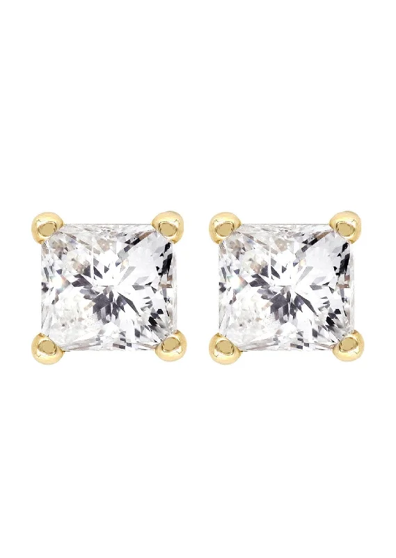 Seasonal Jewelry Deals – Elevate Your Style Princess Cut Diamond Stud Earrings For Men | 14K Yellow Gold | 0.97 Carats Seasonal Jewelry Deals – Elevate Your Style Princess Cut Diamond Stud Earrings For Men | 14K Yellow Gold | 0.97 Carats