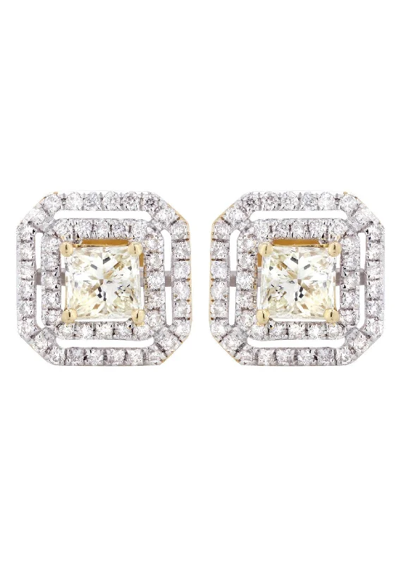 Discounted Luxury Jewelry – Shine Without The Splurge Princess Diamond Stud Earrings | 2.23 Carats Discounted Luxury Jewelry – Shine Without The Splurge Princess Diamond Stud Earrings | 2.23 Carats