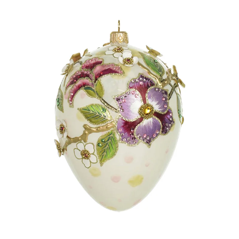 Best-Selling Jewelry Now Available At Special Deals Purple Blossoms on Egg Ornament