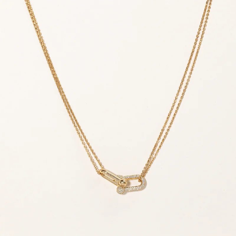 Trendy Minimalist Jewelry For Everyday Wear 'Tiffany & Co' HardWear Large Double Link Pendant Necklace | 0.74ctw | 20" | Trendy Minimalist Jewelry For Everyday Wear 'Tiffany & Co' HardWear Large Double Link Pendant Necklace | 0.74ctw | 20" |