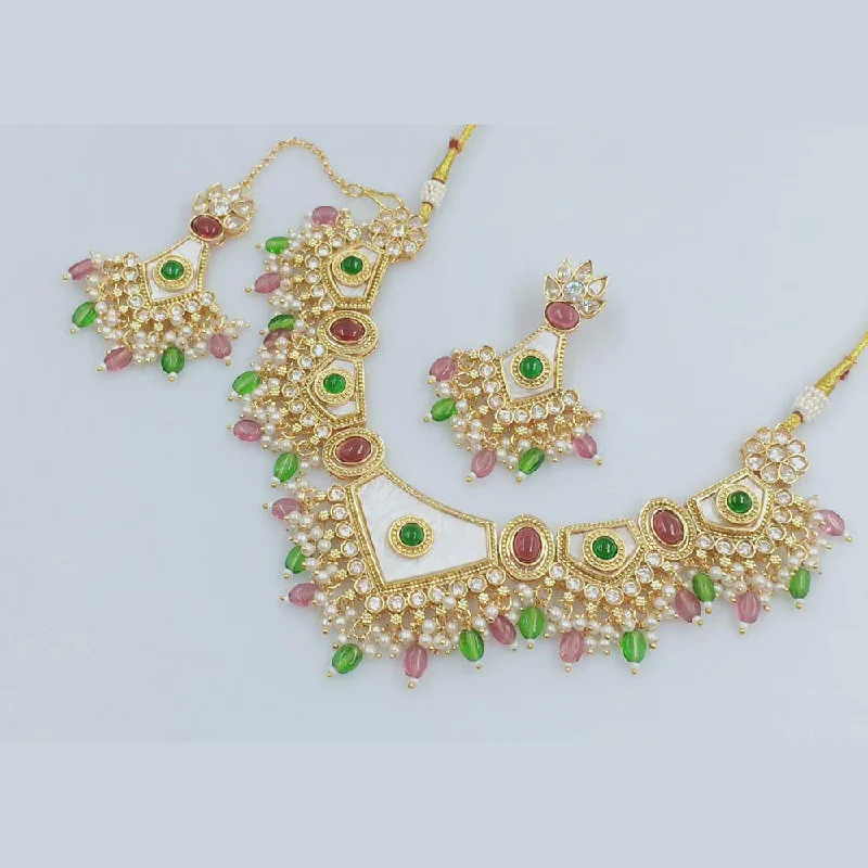 Clearance Sale On High-End Jewelry Collections Rani Sati Jewels Gold Plated Pearls And Beads Necklace Set Clearance Sale On High-End Jewelry Collections Rani Sati Jewels Gold Plated Pearls And Beads Necklace Set