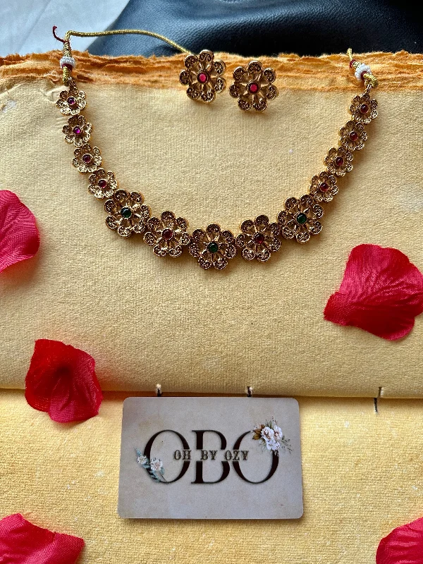 Fine Jewelry, Limited-Time Offers Available Saindhavi Flora Necklace