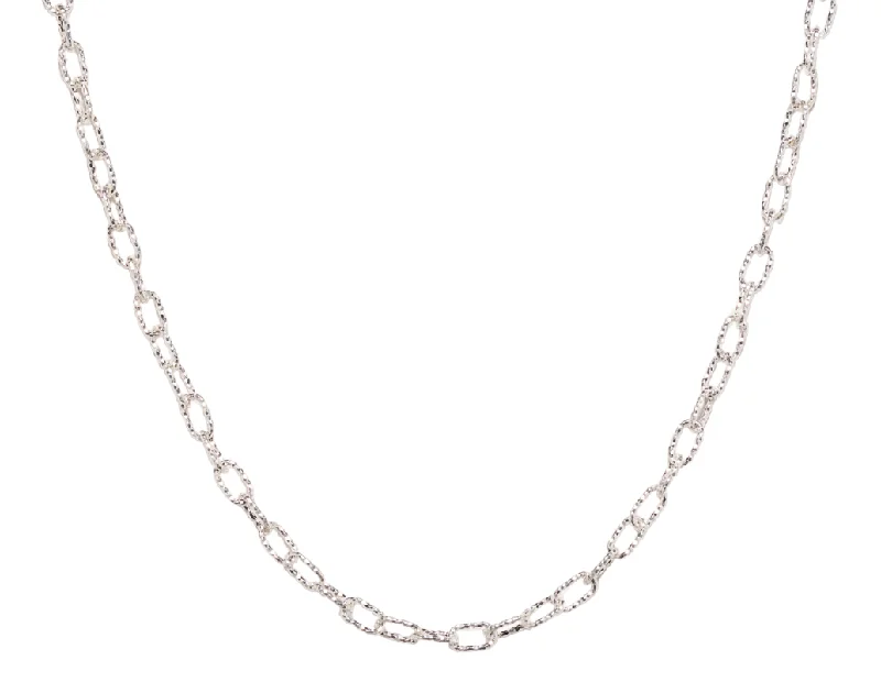 Bestselling Jewelry At Special Promotional Rates Shimmer Link Chain Choker in Silver Bestselling Jewelry At Special Promotional Rates Shimmer Link Chain Choker in Silver