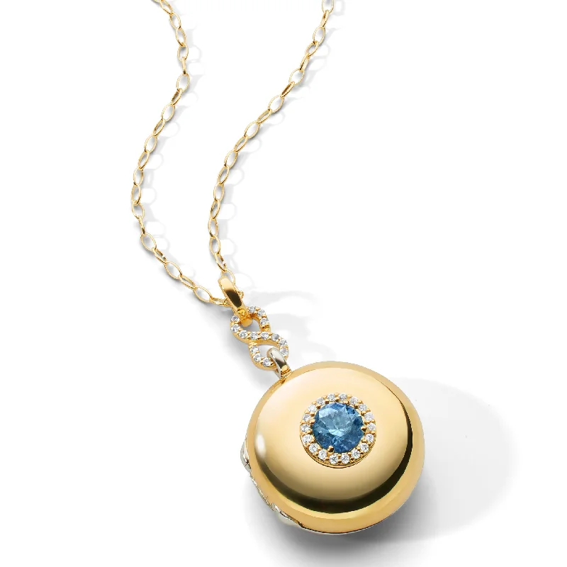 Elegant Jewelry Pieces At Unbelievable Prices Special Edition Blue Sapphire Locket - Only 1 Available