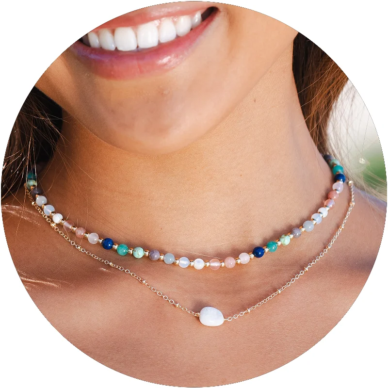Jewelry Sale – Exclusive Styles At Lower Prices Spiritual Healer + Moonstone Necklace Stack