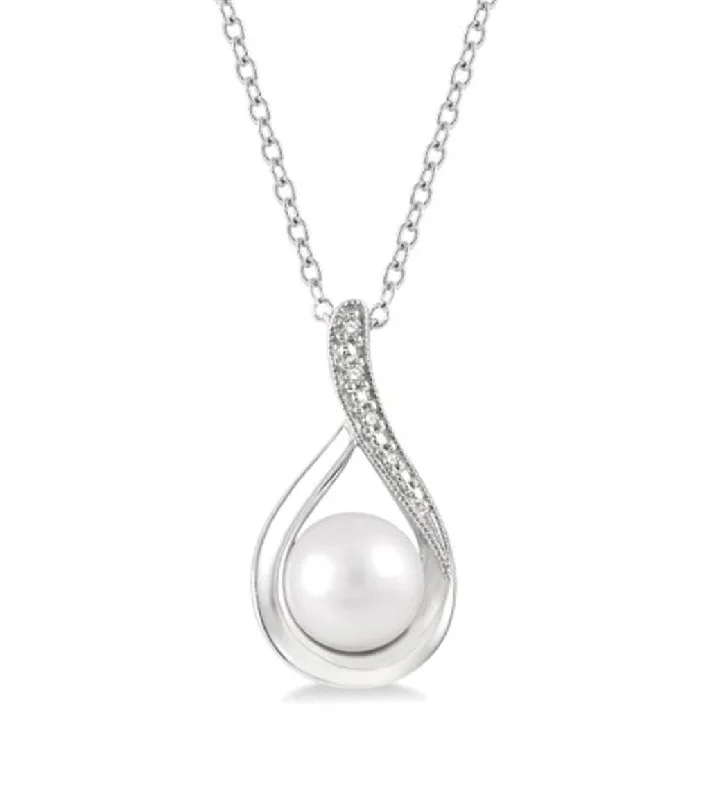 Trending Jewelry Styles Now At Limited-Time Discounts Sterling Silver Pearl And Diamond Drop Pendant Necklace Trending Jewelry Styles Now At Limited-Time Discounts Sterling Silver Pearl And Diamond Drop Pendant Necklace