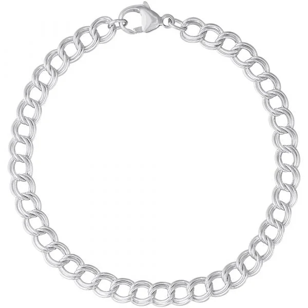Modern Statement Jewelry For Bold Styling Sterling Silver Petite Double Link Bracelet