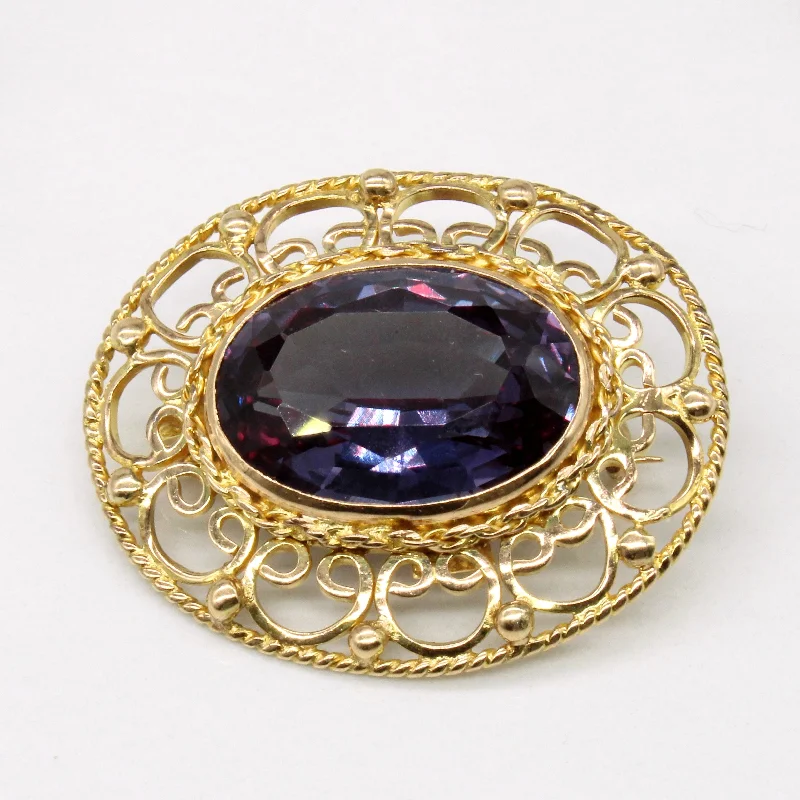 Shop Modern Jewelry Collections With Exclusive Discounts Synthetic Colour Change Sapphire Brooch | 13.00ct |
