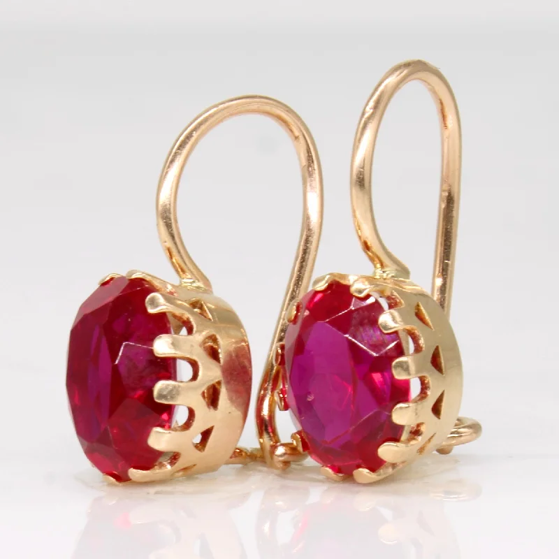 High-End Sparkle, Low-End Prices – Shop Now Synthetic Ruby Drop Earrings | 9.00ctw | High-End Sparkle, Low-End Prices – Shop Now Synthetic Ruby Drop Earrings | 9.00ctw |