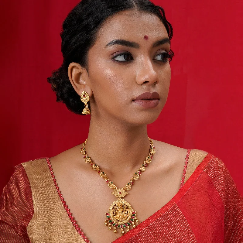 Must-Have Jewelry At Unbelievable Discounts Teejh Karthika Gold Red And Green Layered Necklace Set Must-Have Jewelry At Unbelievable Discounts Teejh Karthika Gold Red And Green Layered Necklace Set