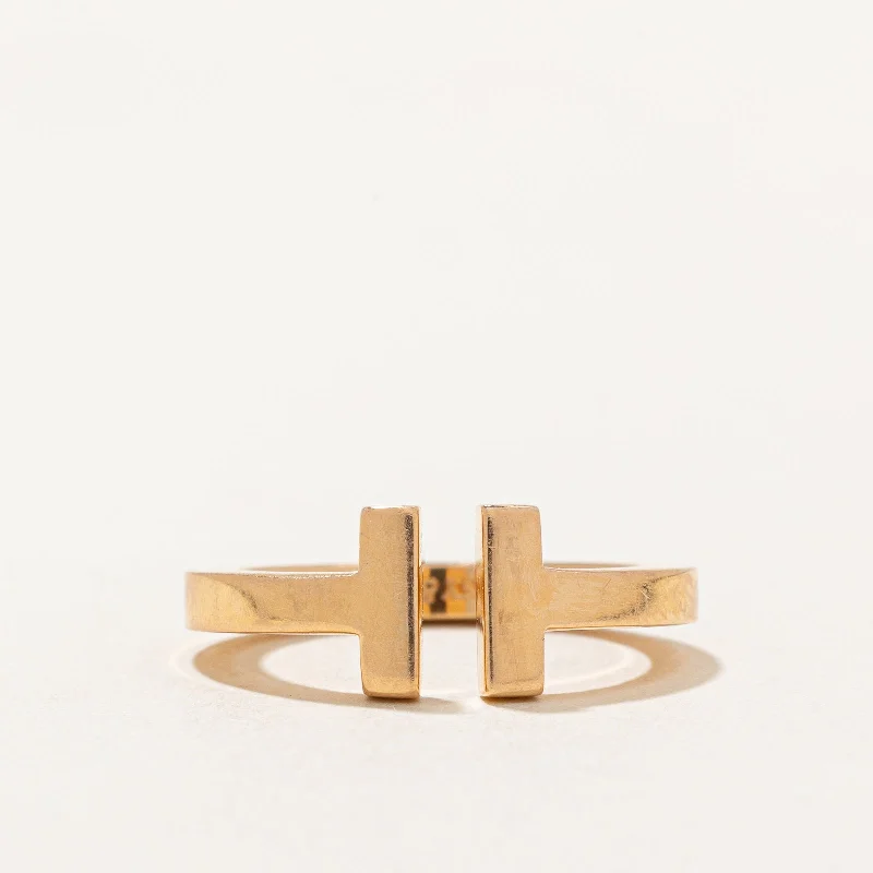 Sparkle For Less – Shop Jewelry Deals Now 'Tiffany & Co.' T Square 18k Rose Gold Ring | SZ 6 | Sparkle For Less – Shop Jewelry Deals Now 'Tiffany & Co.' T Square 18k Rose Gold Ring | SZ 6 |