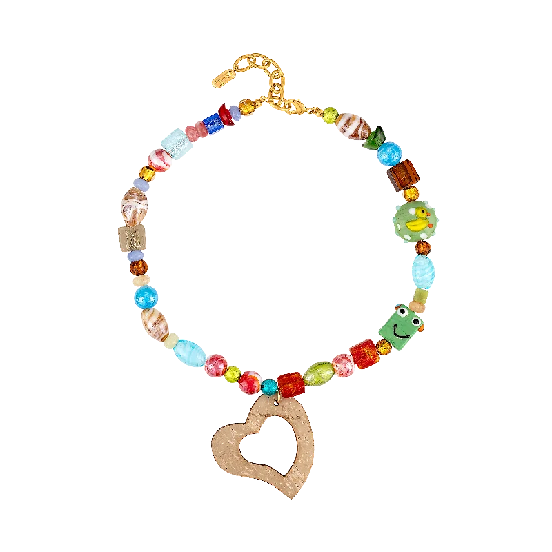 Adjustable Charm Bracelets For A Perfect Fit Wooden Beaded Heart Necklace